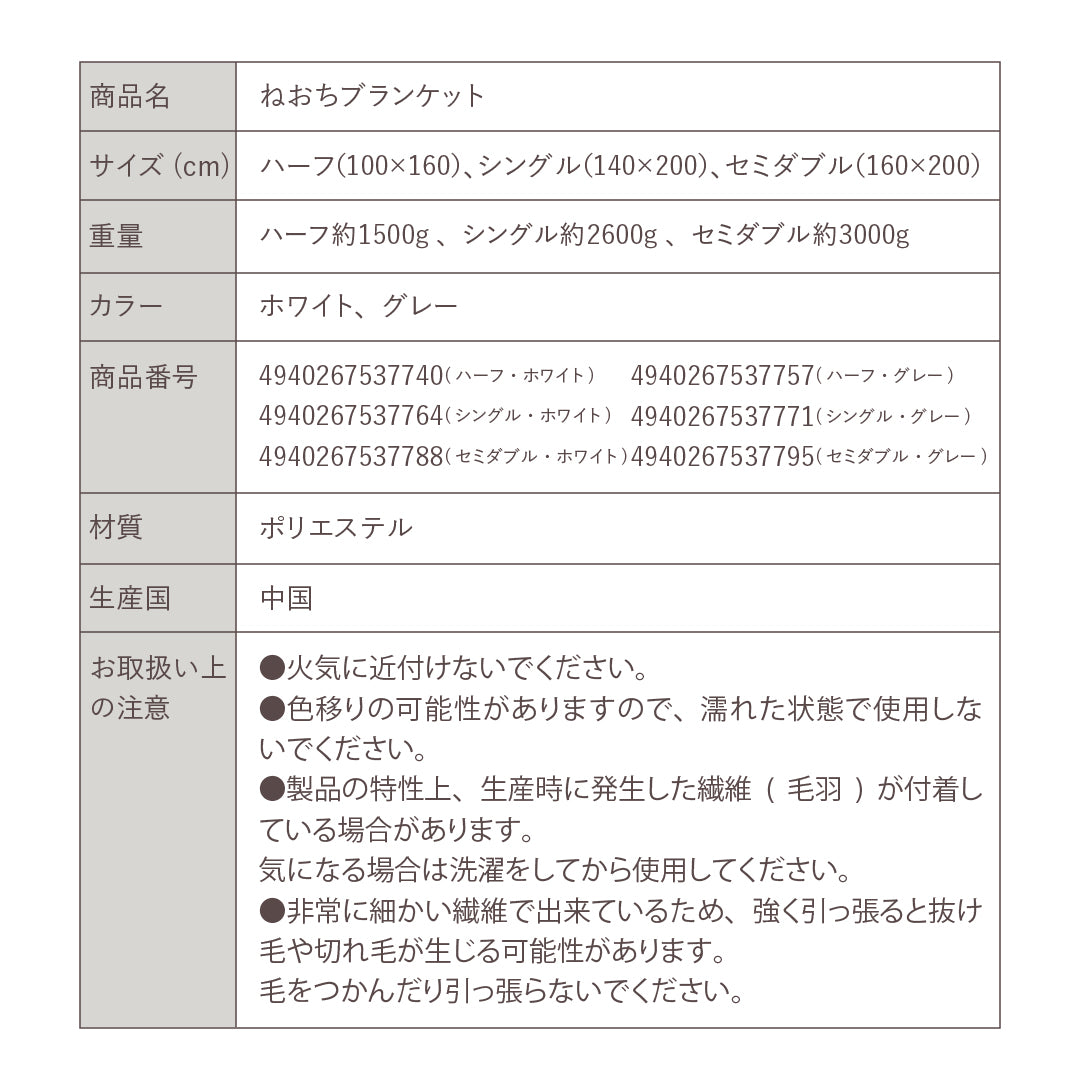 ねおちブランケット