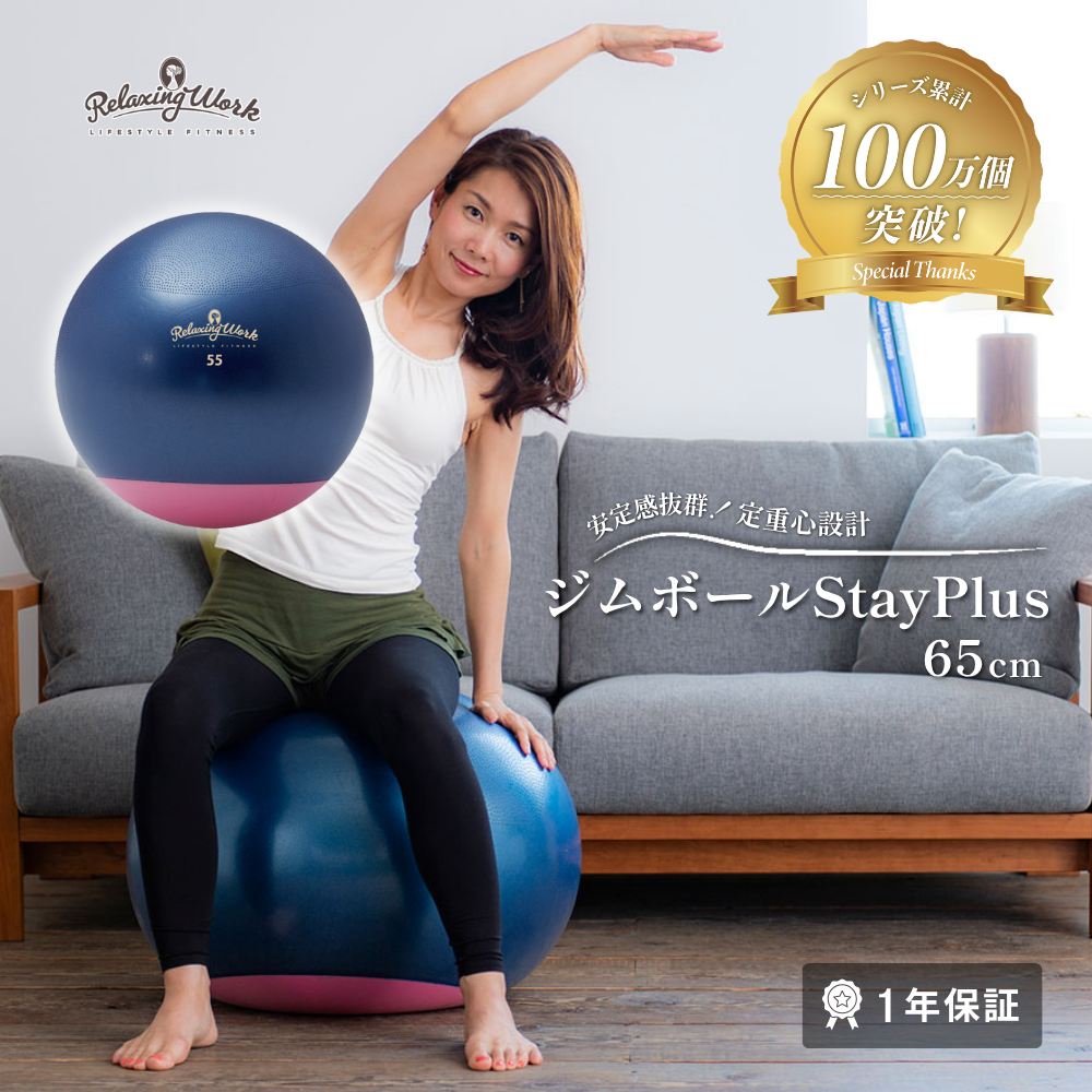 ジムボールstay plus 65cm